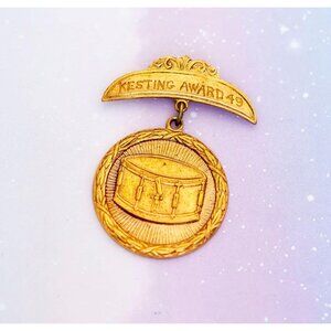 Vintage Kesting Award 49 Brooch | Gold Tone | J27
